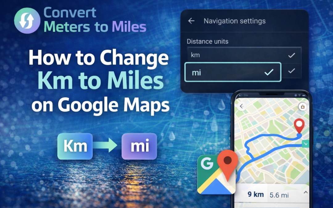 how to change km to miles on google maps